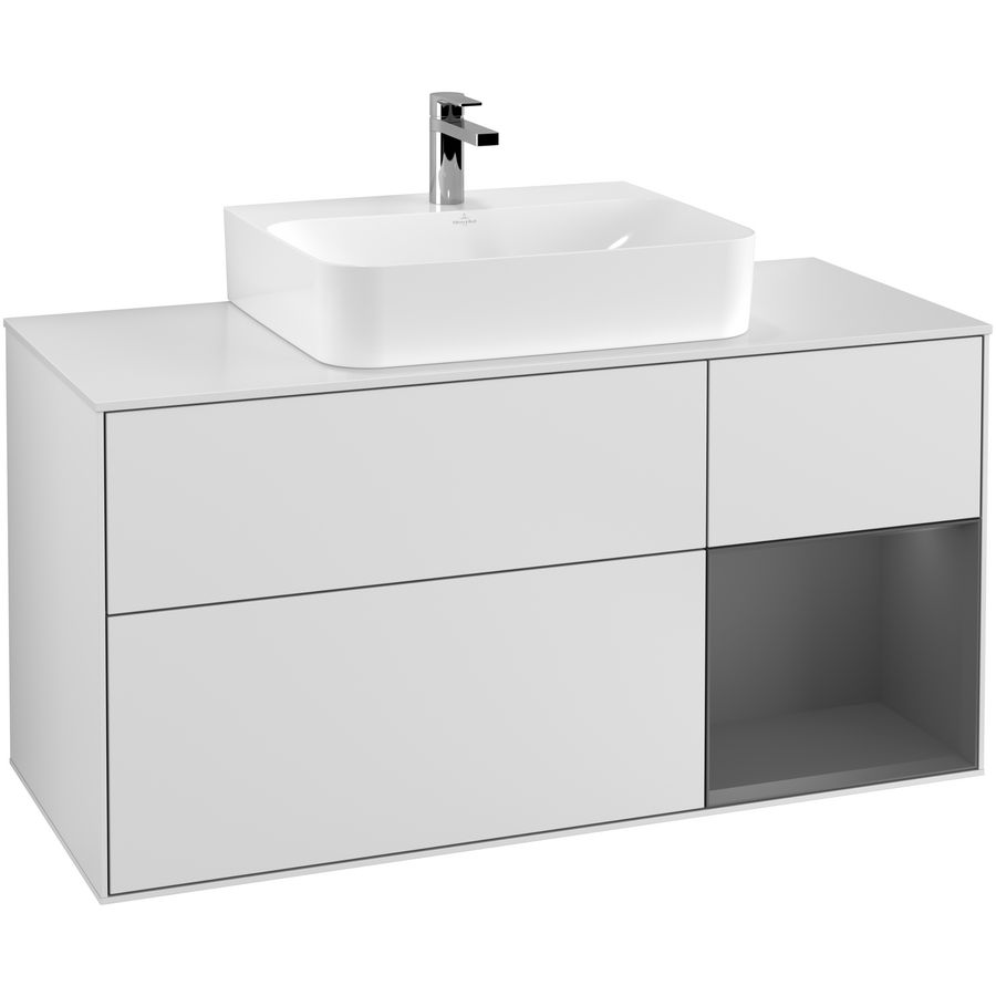 Wastafelonderkast Finion 1200x603x501mm White Matt Lacquer G171GKMT