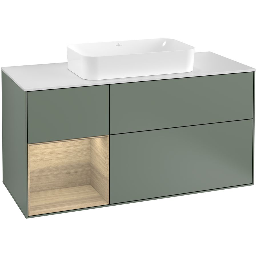Wastafelonderkast Finion 1200x603x501mm Olive Matt Lacquer G291PCGM