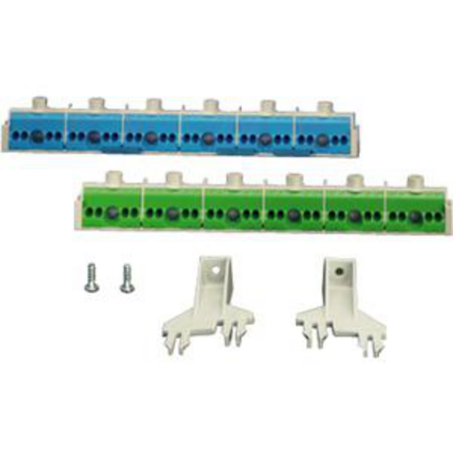 PE en Nul klem 2x 6x25+24x4mm voor 3x12 TE