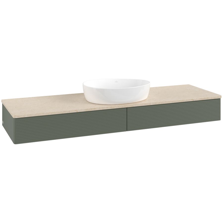Wastafelonderkast Antao 1600x190x500mm L.Green Matt Lacquer K14113HL