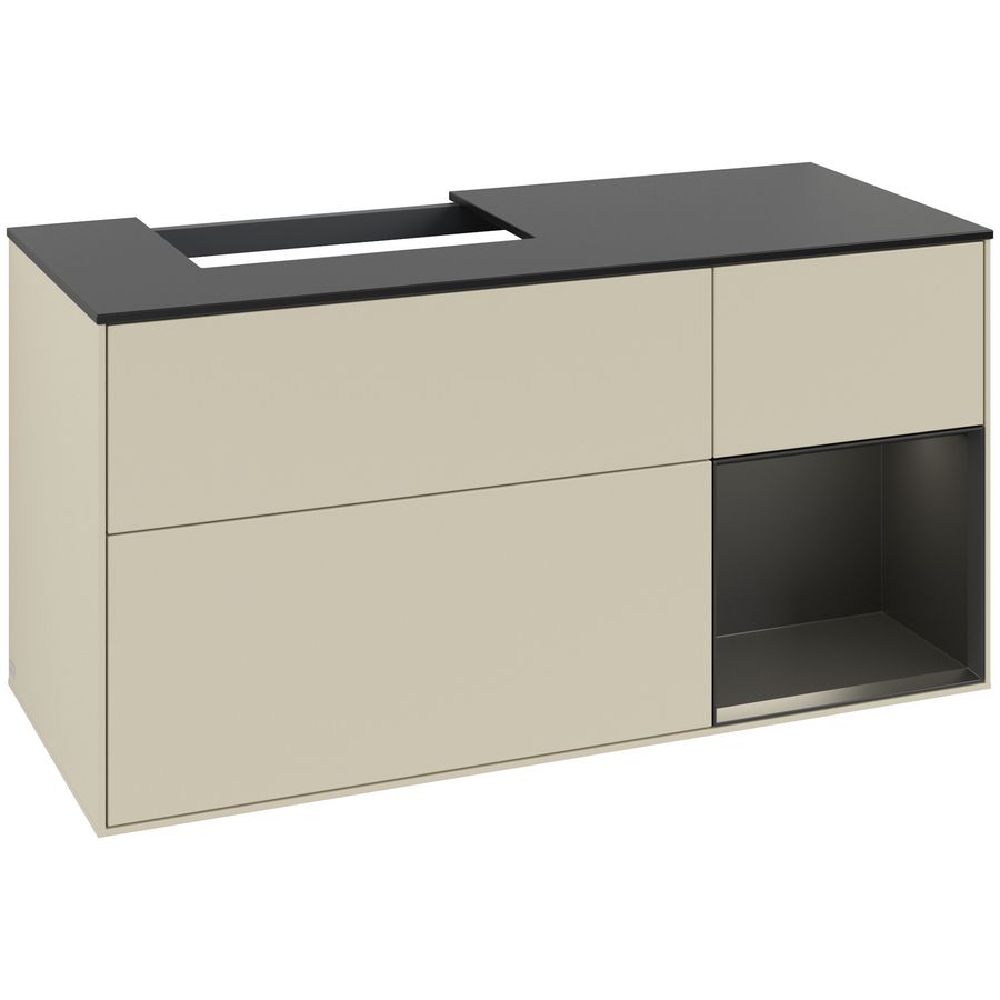 Wastafelonderkast Finion 1200x603x501mm S.Grey Matt Lacquer G152PDHJ