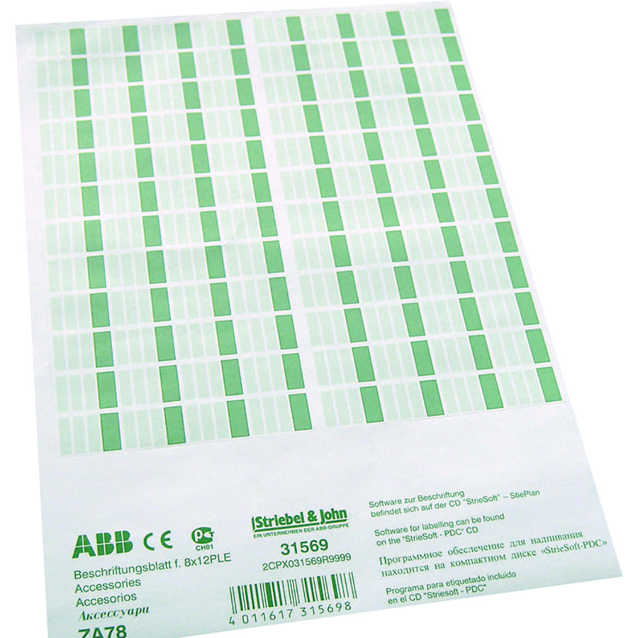Codeervel/Plaklabels 2CPX031569R9999