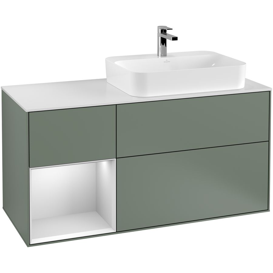 Wastafelonderkast Finion 1200x603x501mm Olive Matt Lacquer G391MTGM