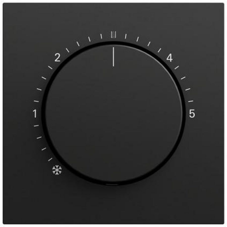 Afdekking ruimtetemperatuurregelaar ctrl.l. System 70 zwart m(gel.)