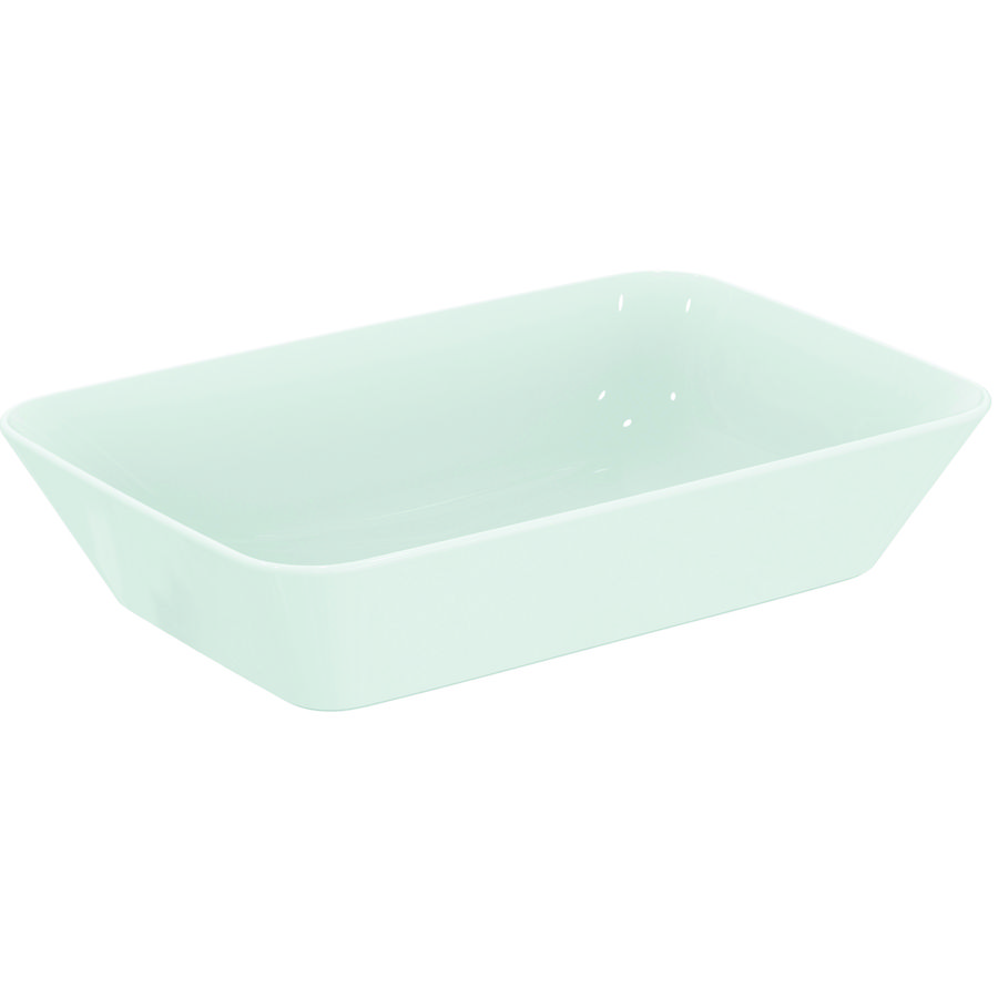 Conn air opbouwwastafel 400x400mm wit ip z.kraangat overloop