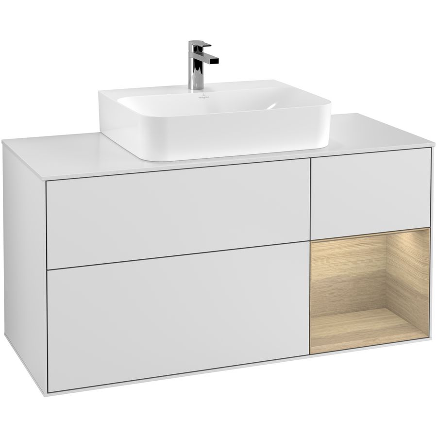 Wastafelonderkast Finion 1200x603x501mm White Matt Lacquer G171PCMT