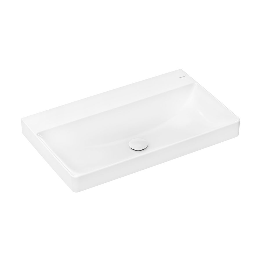 Opzetwastafel 800x480mm zonder kraangat en overloop SmartClean wit Xelu Q