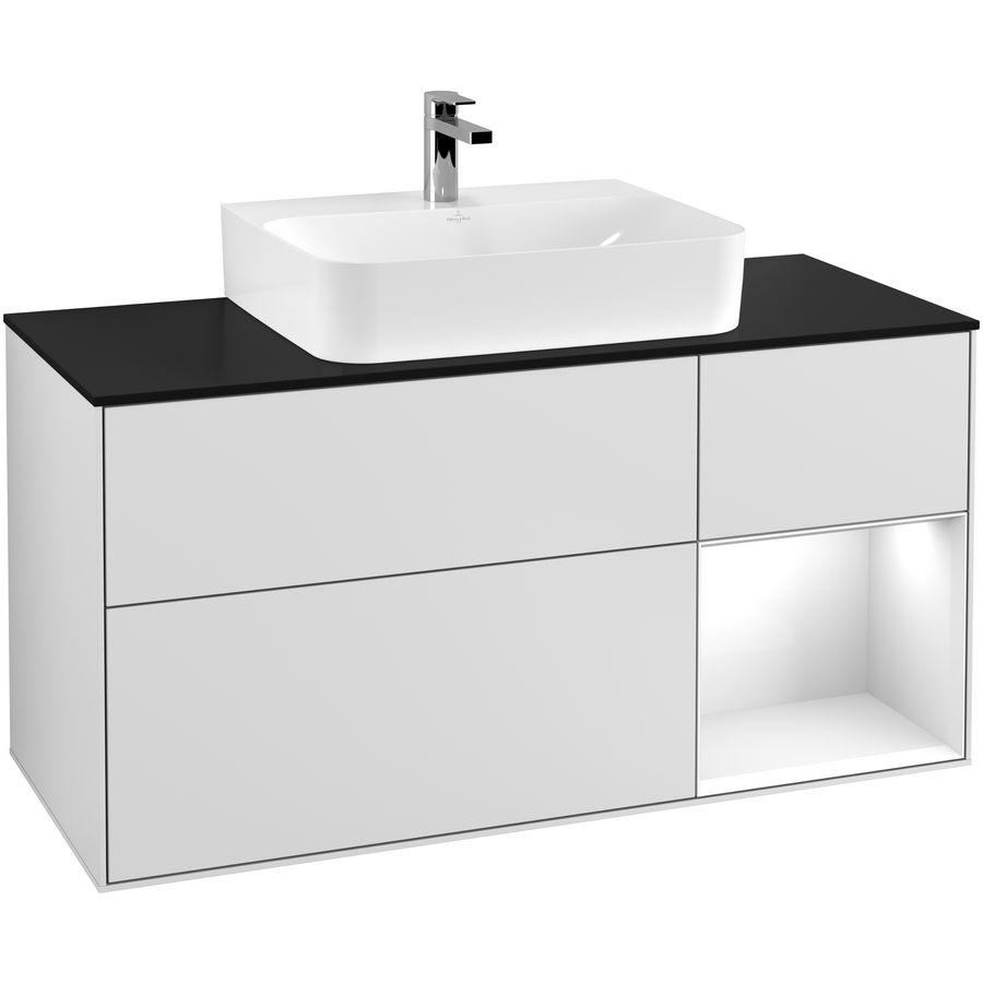 Wastafelonderkast Finion 1200x603x501mm White Matt Lacquer G172GFMT