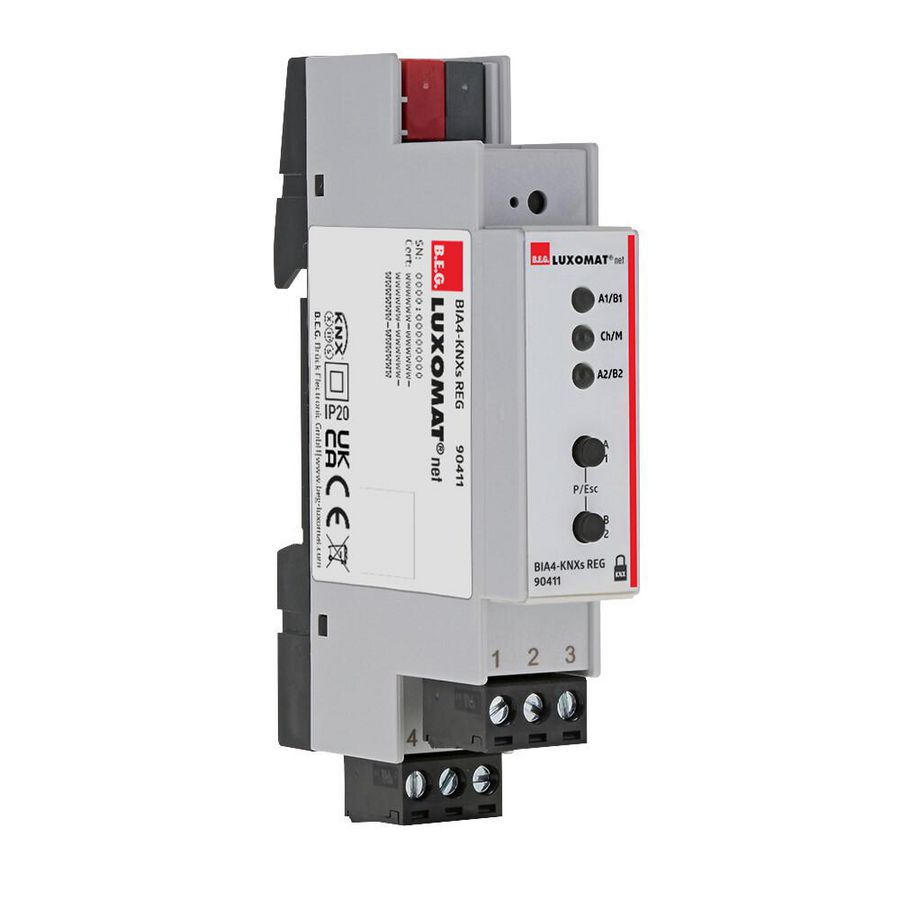Binaire ingang KNX A - IP20 KNX Secure 4Kanaal