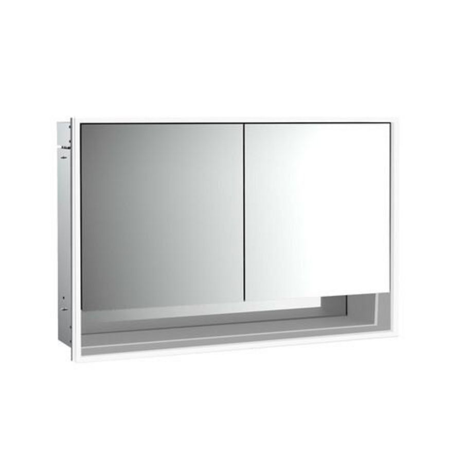 Led-Spiegelkast Ovak inbouw 1200mm 2 deur Achter Wit