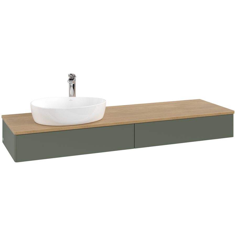 Wastafelonderkast Antao 1600x190x500mm L.Green Matt Lacquer K15051HL
