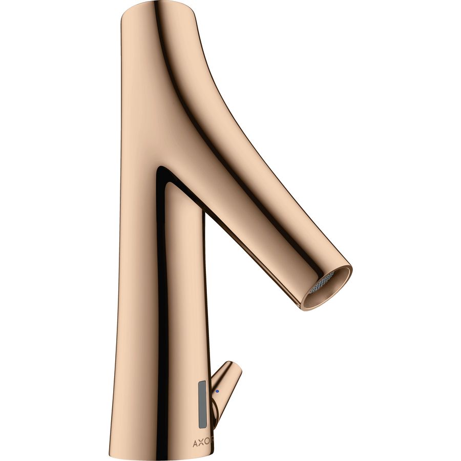 AXOR Starck Organic elek. wastafelmengkraan met greep netspanning polished Red gold