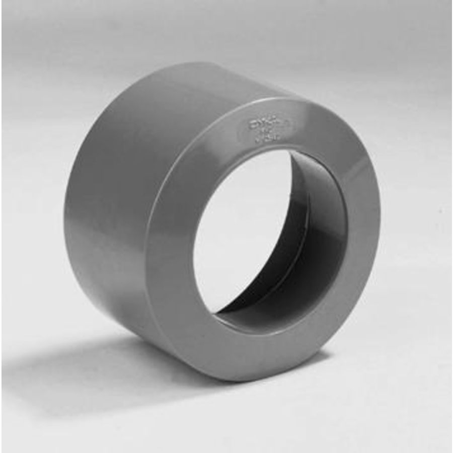 PVC HWA-riool inzetverloop 90x80mm grijs