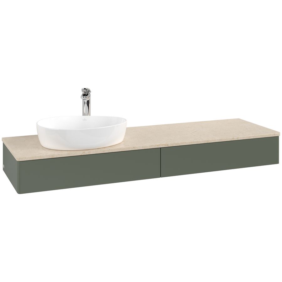 Wastafelonderkast Antao 1600x190x500mm L.Green Matt Lacquer K15053HL