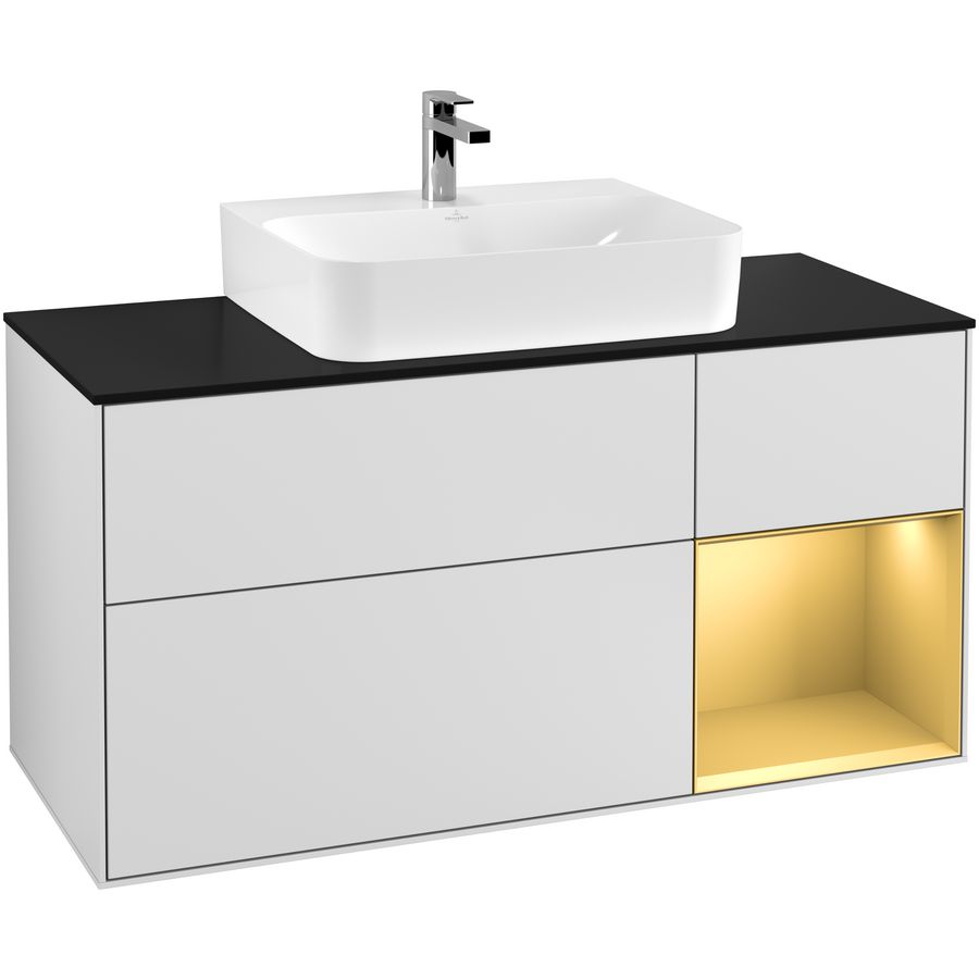 Wastafelonderkast Finion 1200x603x501mm White Matt Lacquer G172HFMT