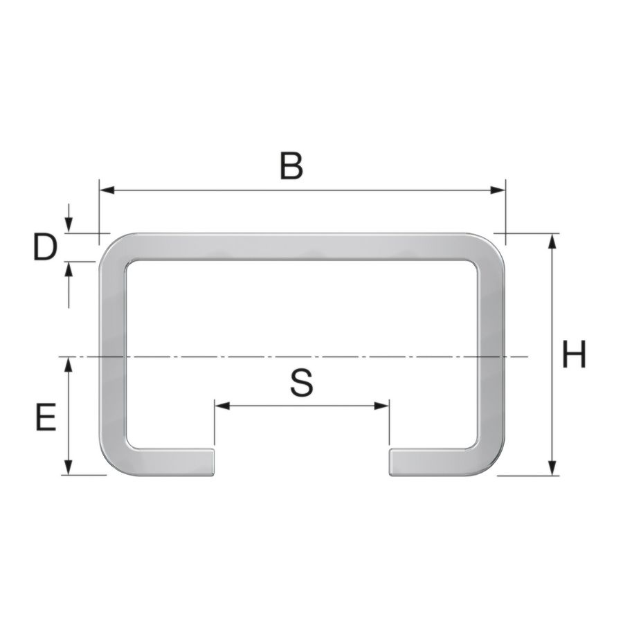 Lengte a 2m. montagerail E1- 9 sendzimir