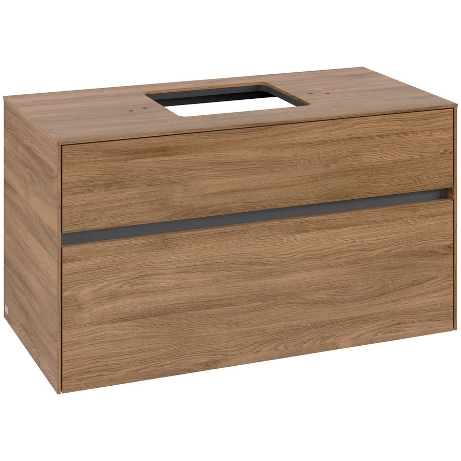 Wastafelonderkast Collaro 1000x548x500mm Oak.Kans C12500RH