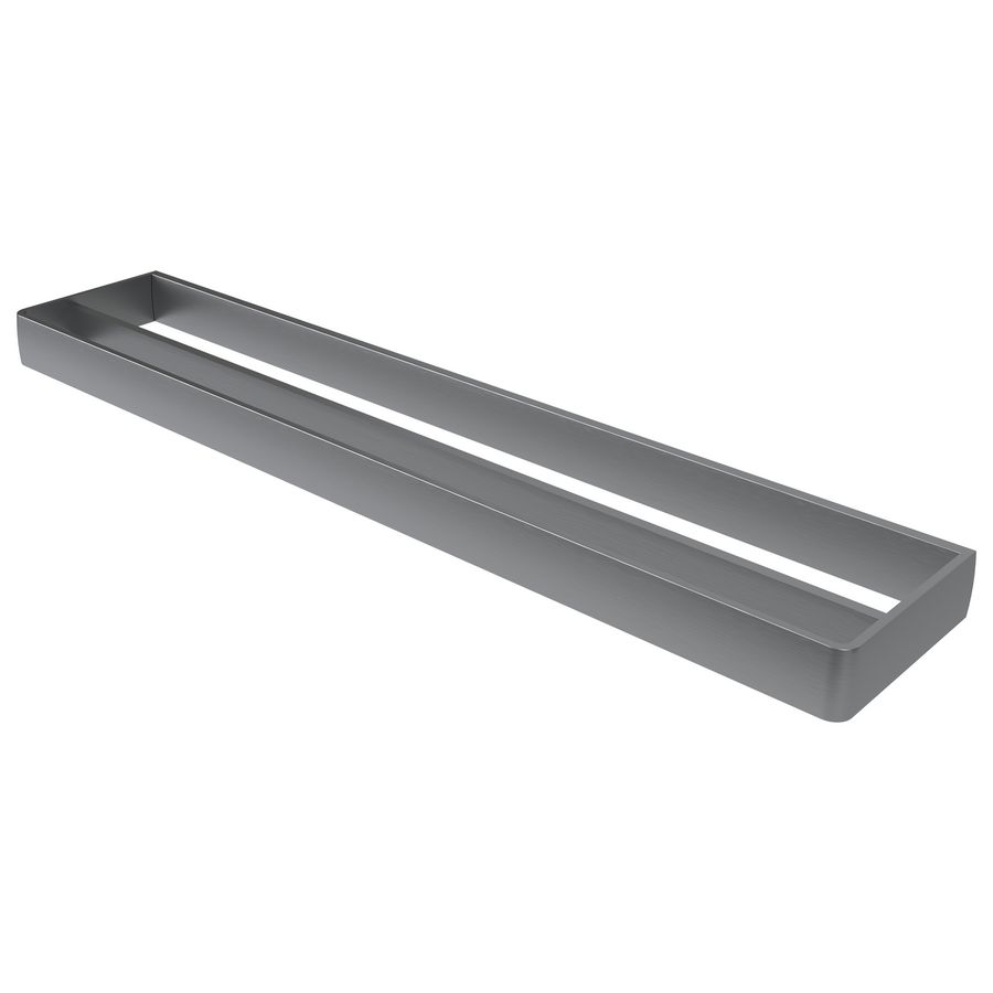 Dubbele handdoekhouder grijs aluminium 60cm ALINE