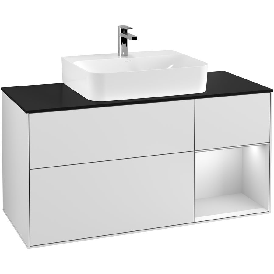 Wastafelonderkast Finion 1200x603x501mm White Matt Lacquer G172MTMT