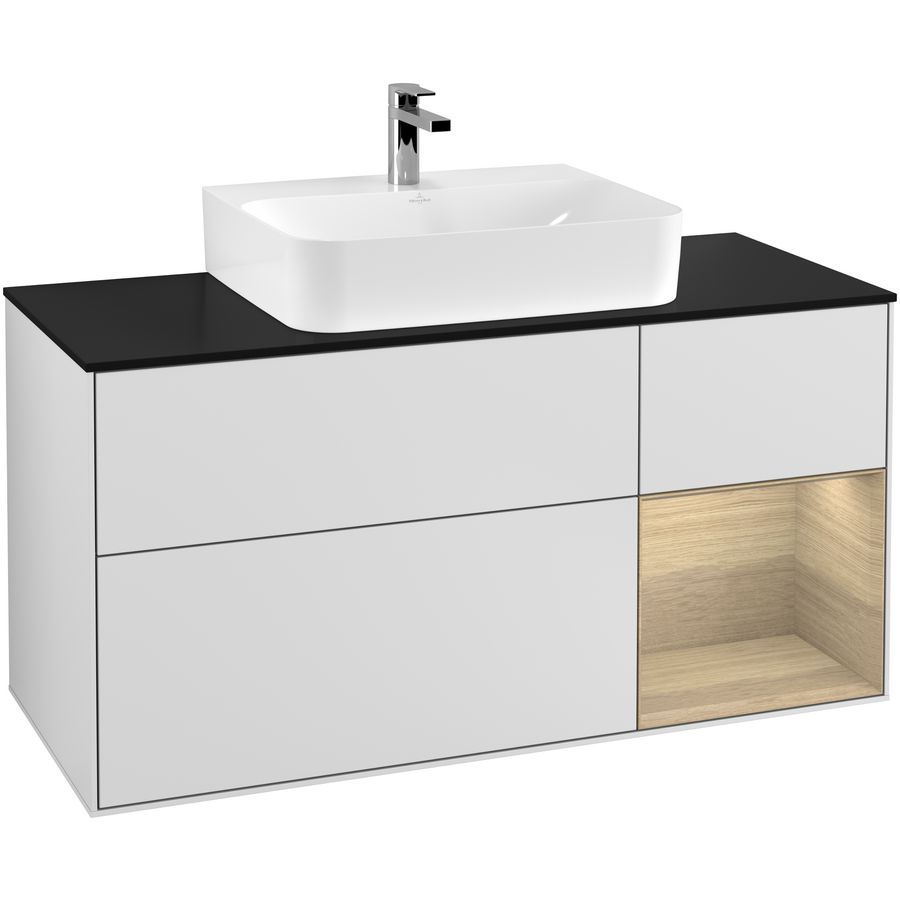 Wastafelonderkast Finion 1200x603x501mm White Matt Lacquer G172PCMT