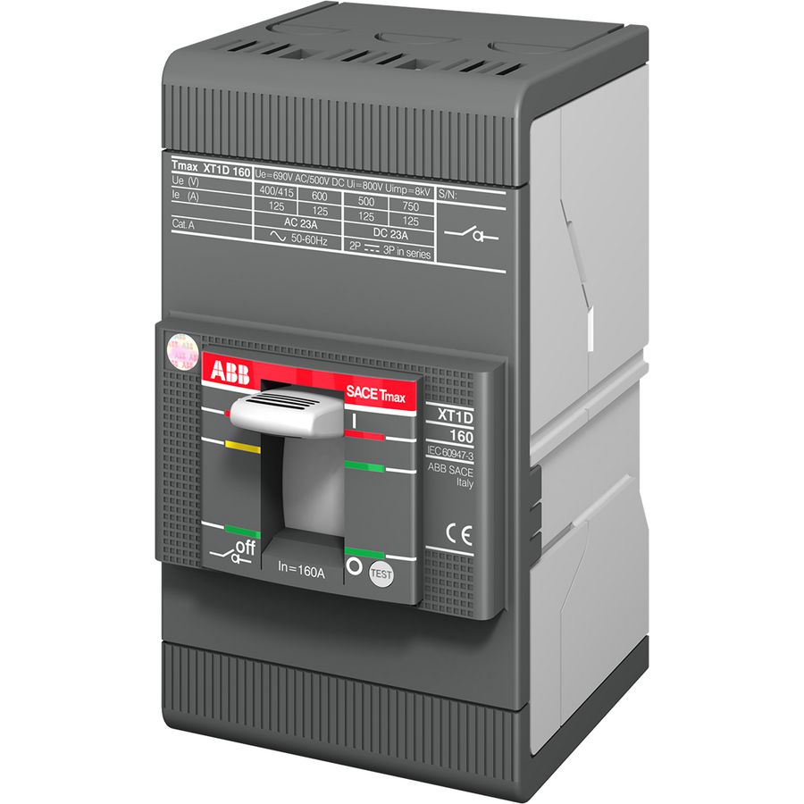 Vermogensschakelaar XT1D 160 3p F F+ACC aardlek beveiliging