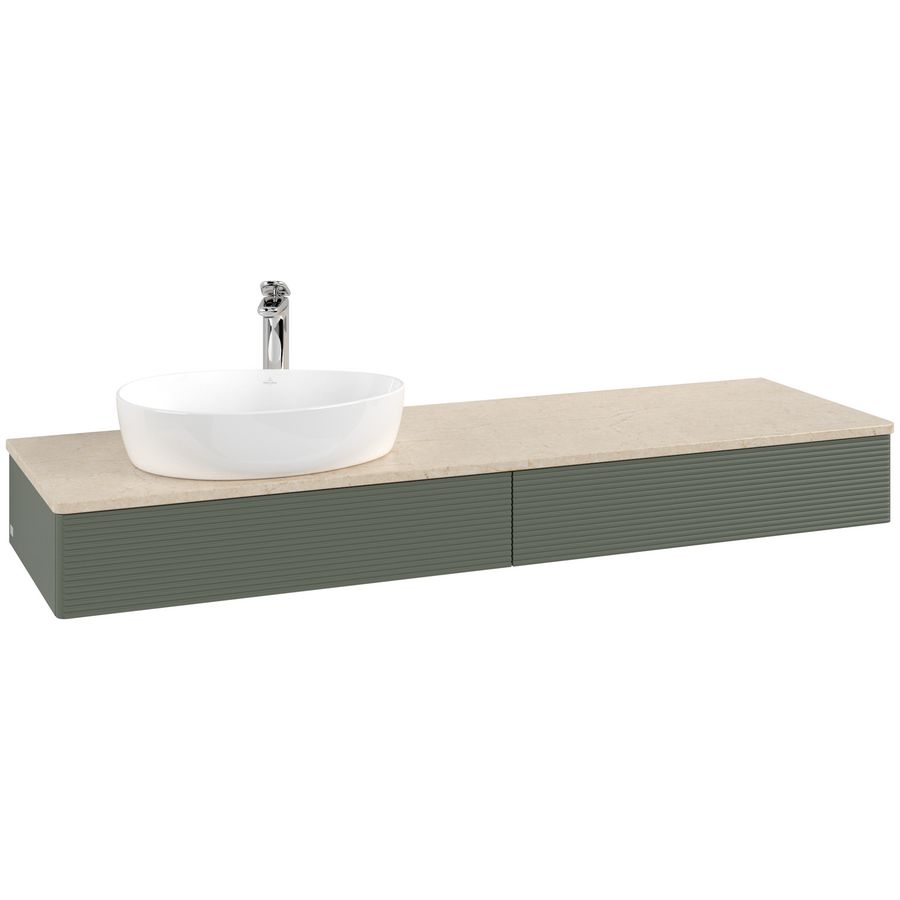 Wastafelonderkast Antao 1600x190x500mm L.Green Matt Lacquer K15153HL