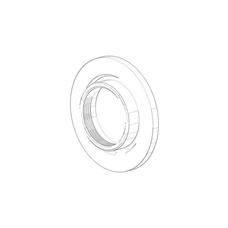 Afdekplaat 45x8mm Platina gebors.