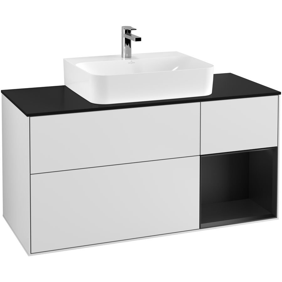 Wastafelonderkast Finion 1200x603x501mm White Matt Lacquer G172PDMT