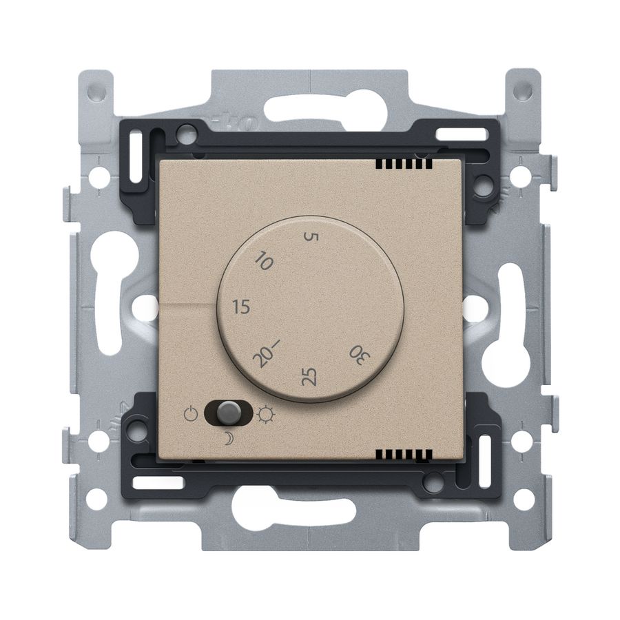 Elektronische thermostaat champagne coated