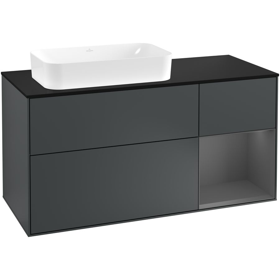 Wastafelonderkast Finion 1200x603x501mm Mid.Blue Matt Lacquer G282GKHG