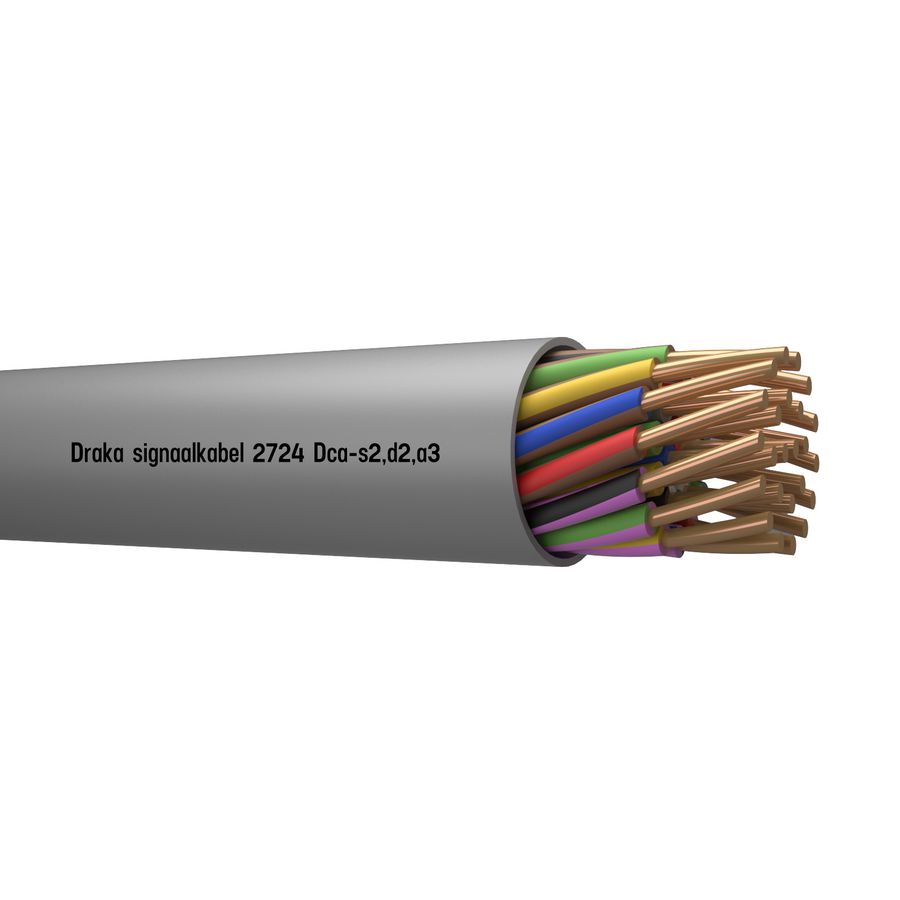 Haspel a 500m. signaal kabel Dca gy# 24x0,8mm 2724
