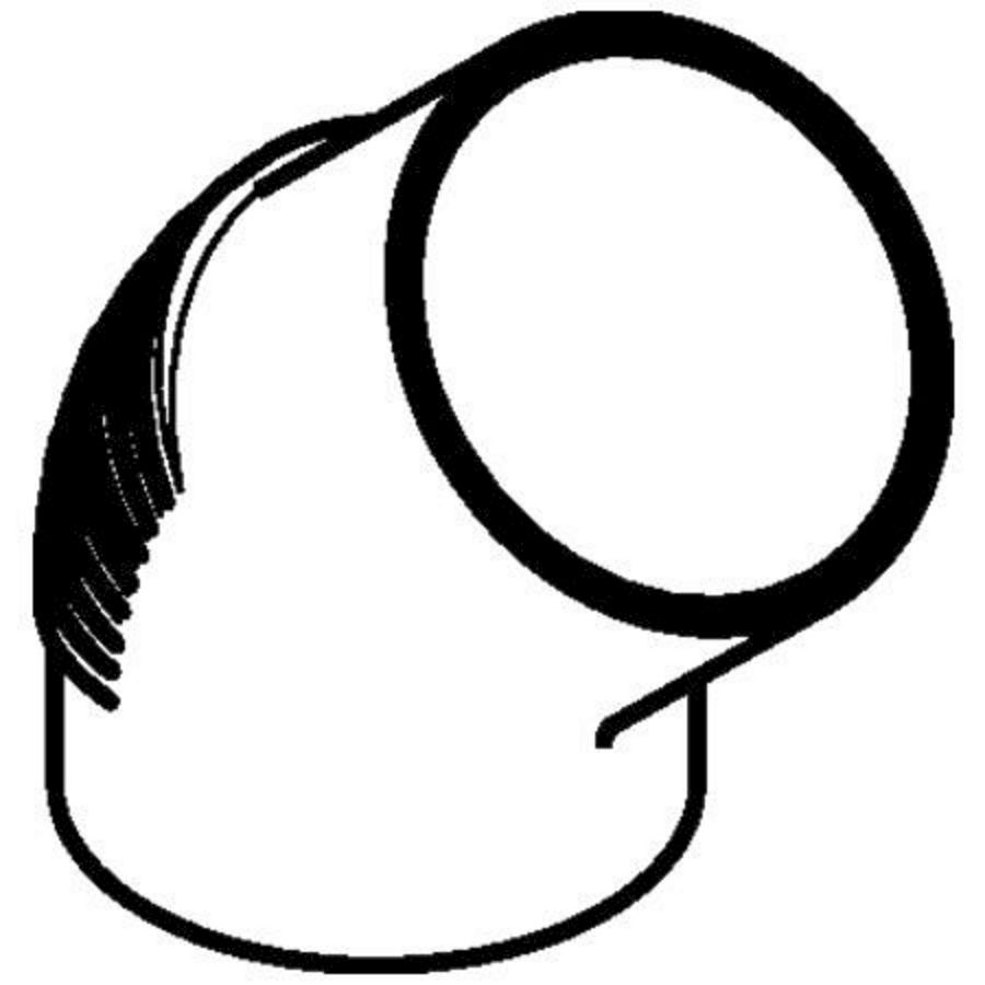 Bocht 45° 90mm polyethyleen (PE) Silent-db20 geluidsarm