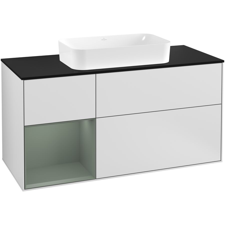 Wastafelonderkast Finion 1200x603x501mm White Matt Lacquer G292GMMT