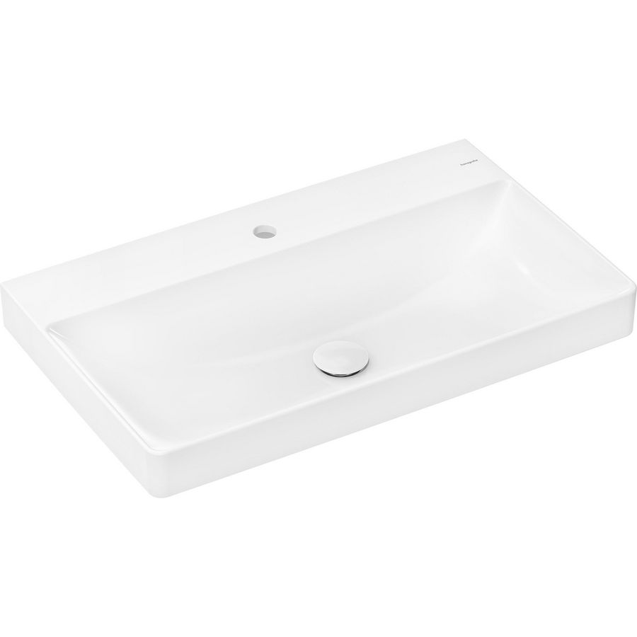 Opzetwastafel 800x480mm kraangat zonder overloop SmartClean wit Xelu Q