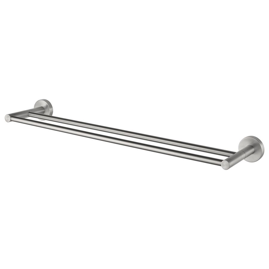 Dubbele handdoekhouder geborsteld 84cm KOSMOS