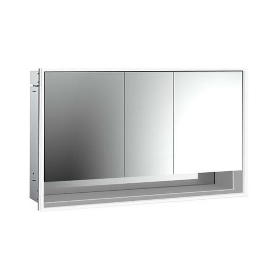 Led-Spiegelkast Ovak inbouw 1600mm 3 deur Achter Wit