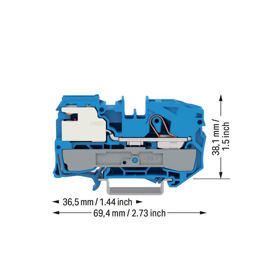 1-draads N-scheidingsklem 16 mm² blauw 2016-7114 VVE=25