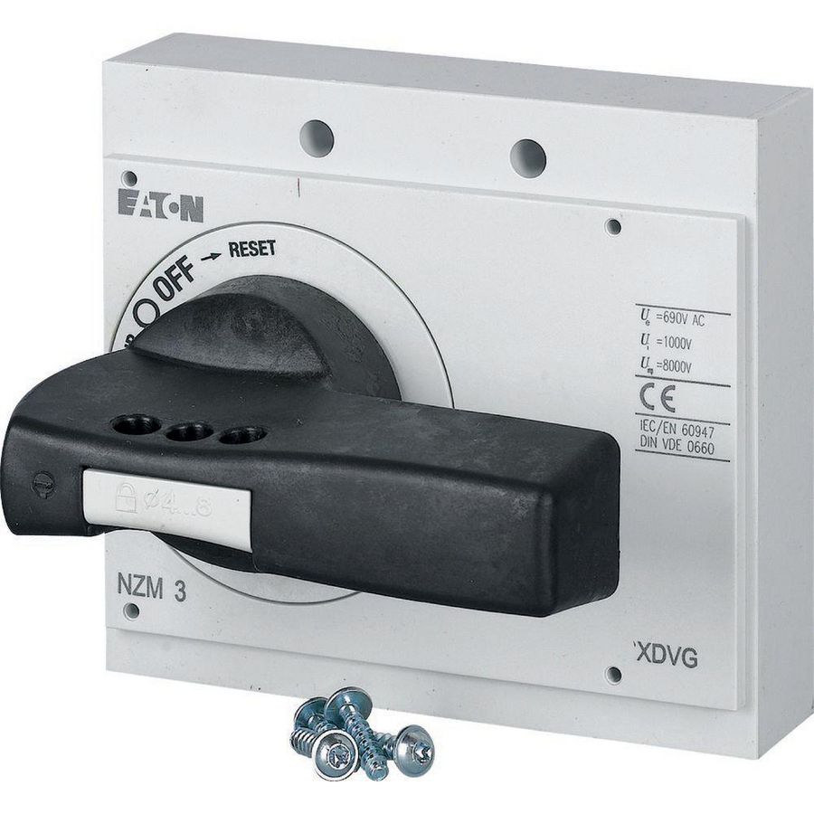 Draaibediening schakelaar incl. knop NZM3-XDVG zwart