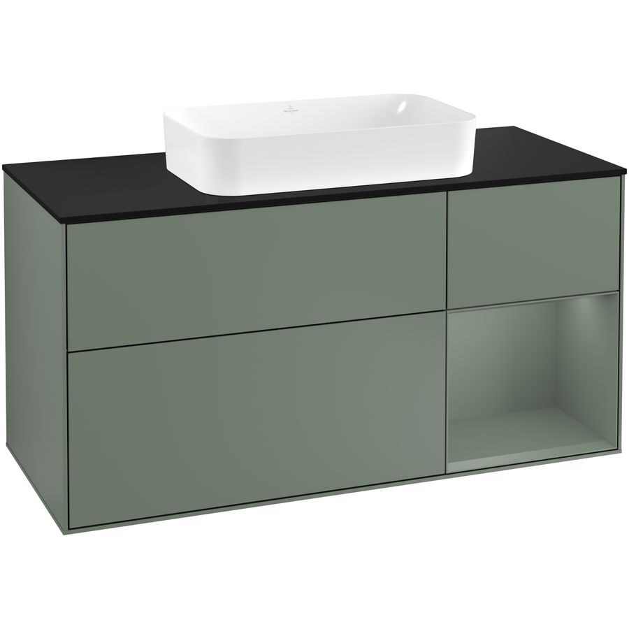 Wastafelonderkast Finion 1200x603x501mm Olive Matt Lacquer G302GMGM
