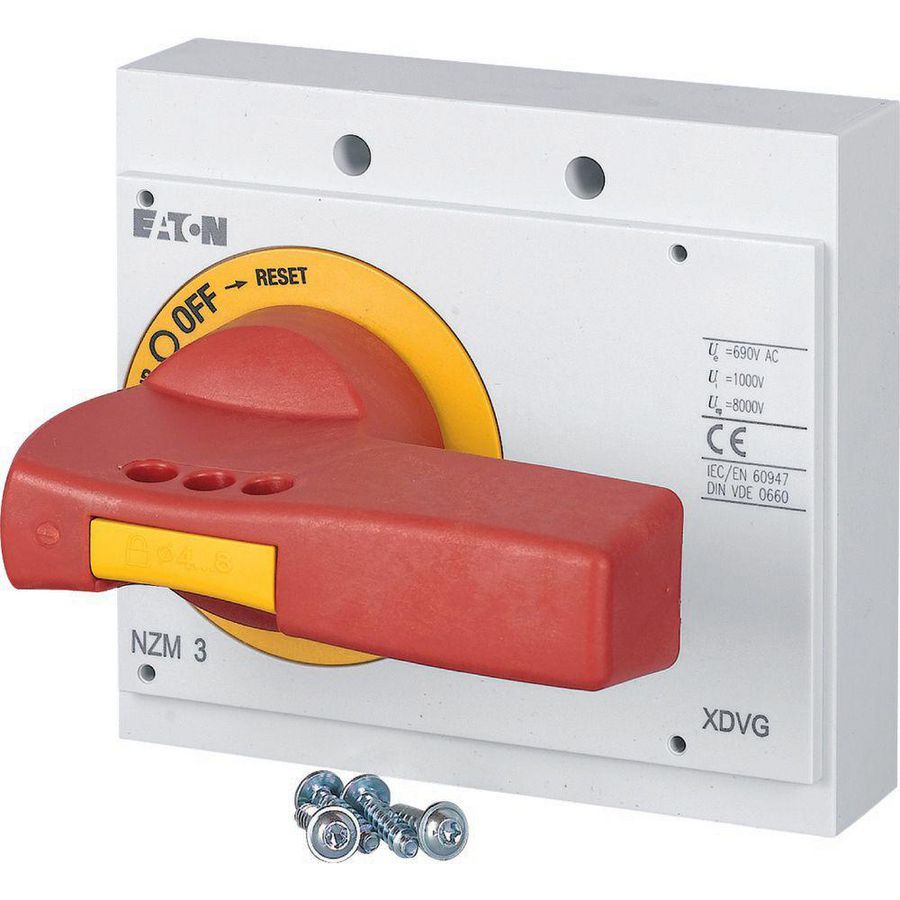 Draaibediening schakelaar incl. knop NZM3-XDVGR rood/geel