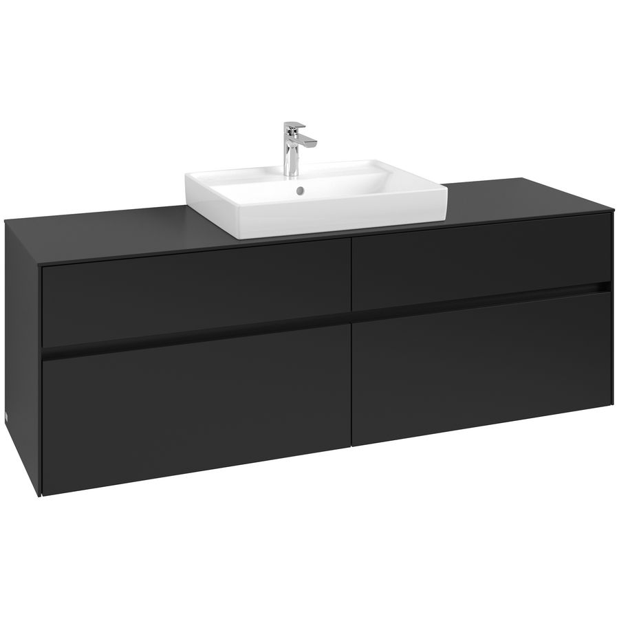 Wastafelonderkast Collaro 1600x548x500mm Volcano Black C025B0VL