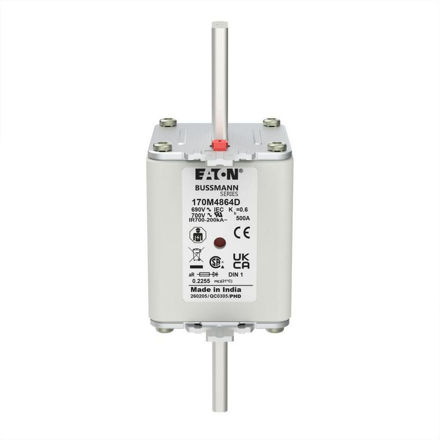 Zekering hoge snelheid 500A AC 690V 200kA 1 aR IEC VVE=6