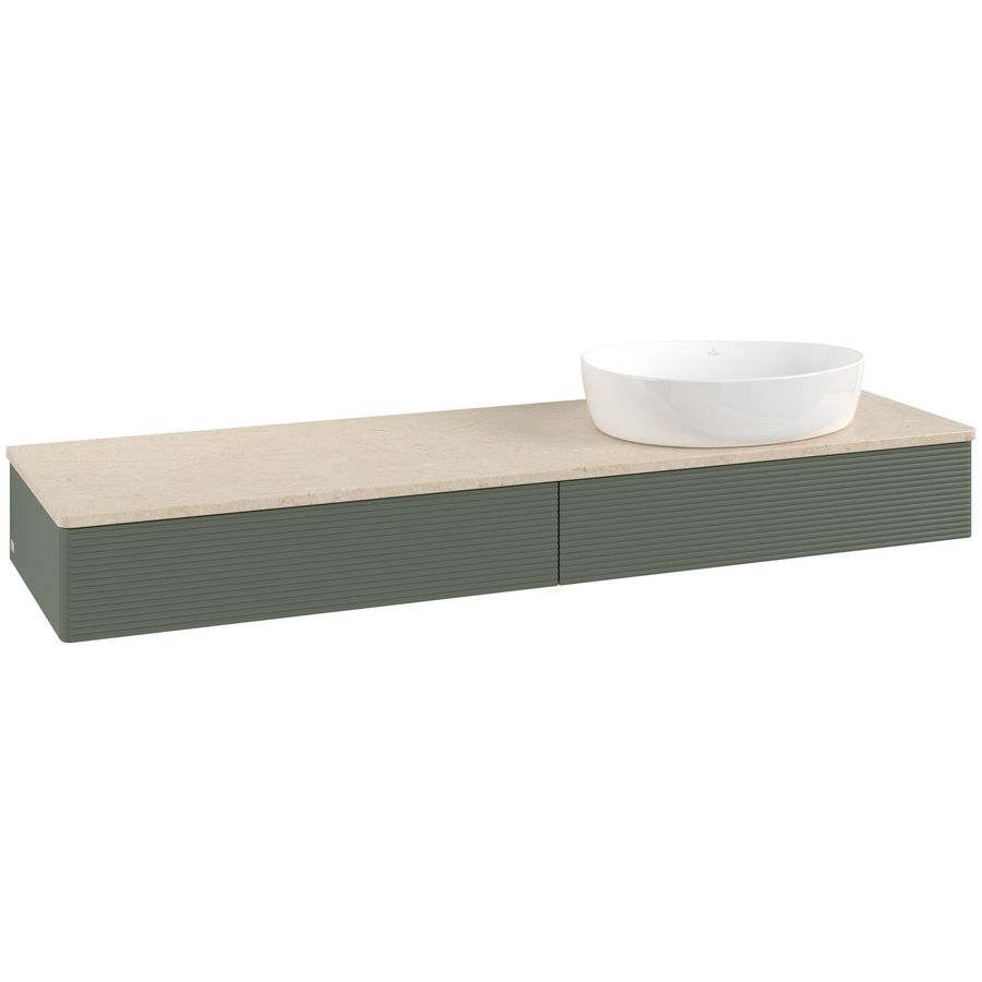 Wastafelonderkast Antao 1600x190x500mm L.Green Matt Lacquer K16113HL