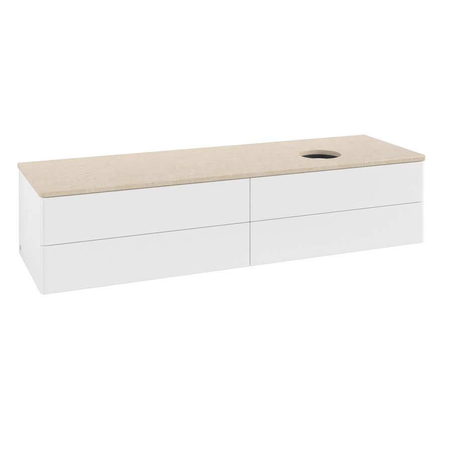 Wastafelonderkast Antao 1600x360x500mm White Matt Lacquer K27013MT
