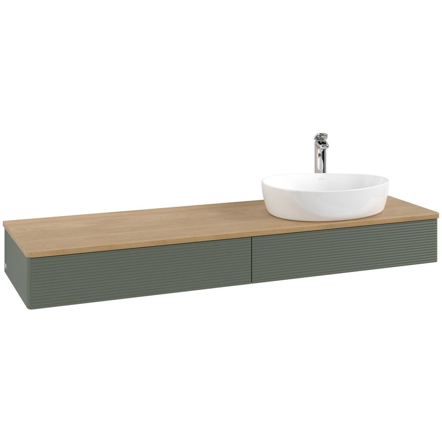 Wastafelonderkast Antao 1600x190x500mm L.Green Matt Lacquer K16151HL