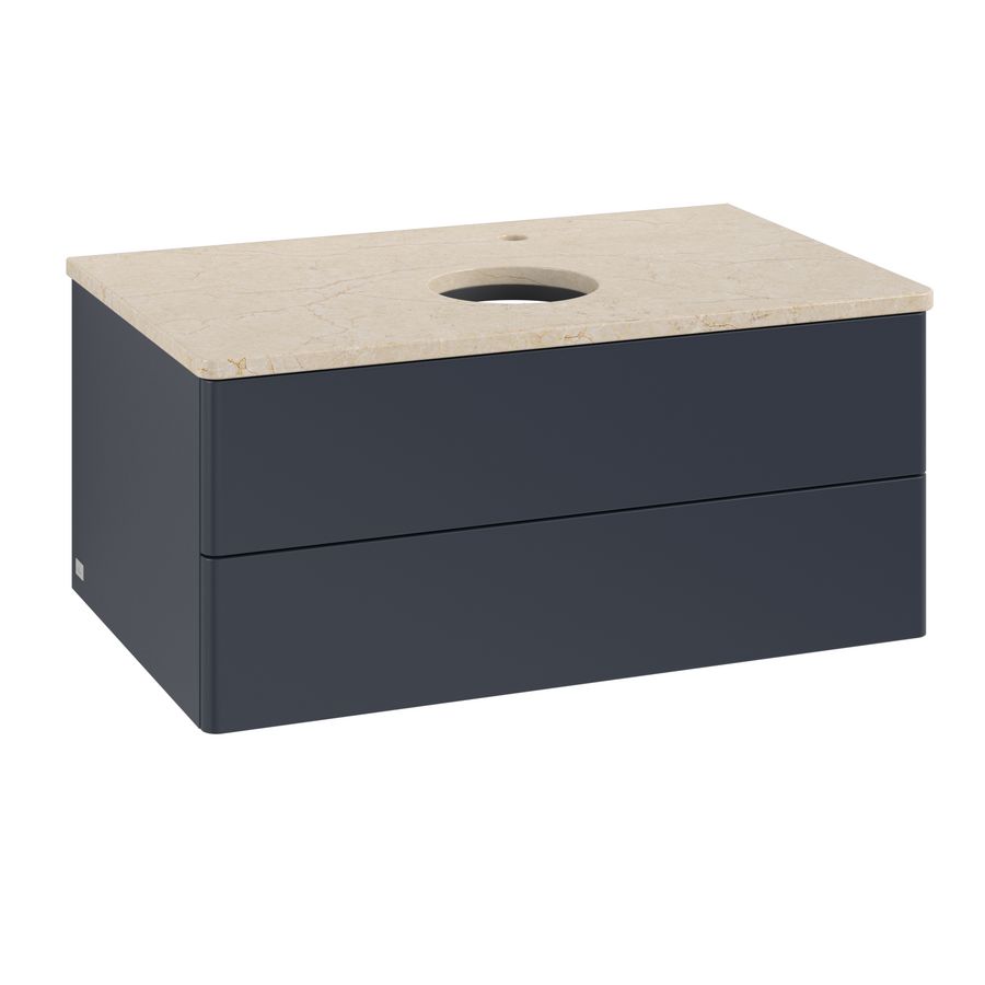 Wastafelonderkast Antao 800x360x500mm Mid.Blue Matt Lacquer K19053HG