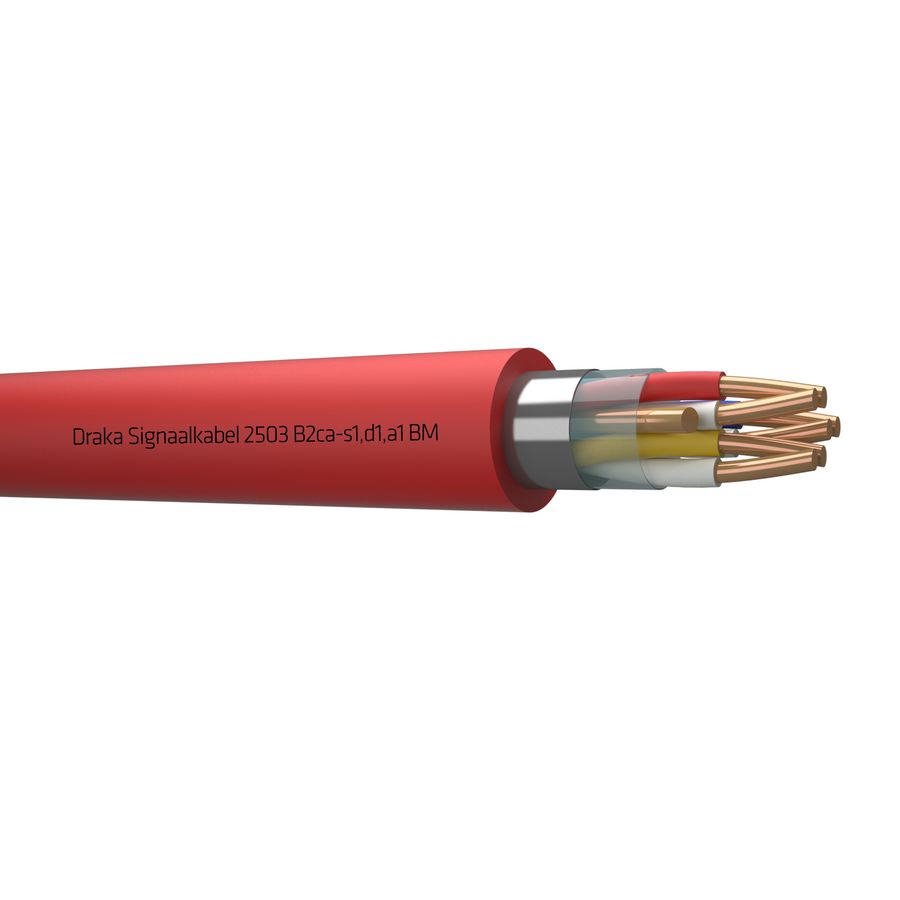 Haspel a 500m. signaal kabel afg B2ca rd# 3x2x0,8mm 2503 BM