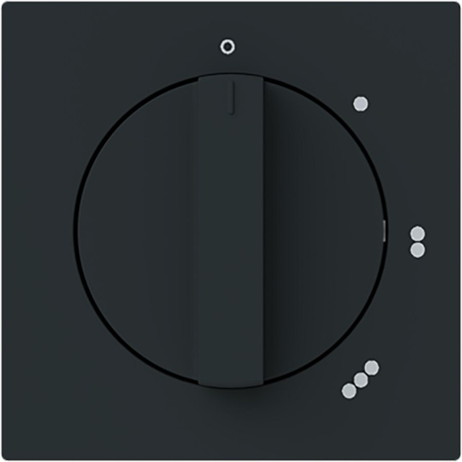 Centraalplaat 3-standen draaischakelaar 2710U art-matzwart (2542 DR/01-45M)