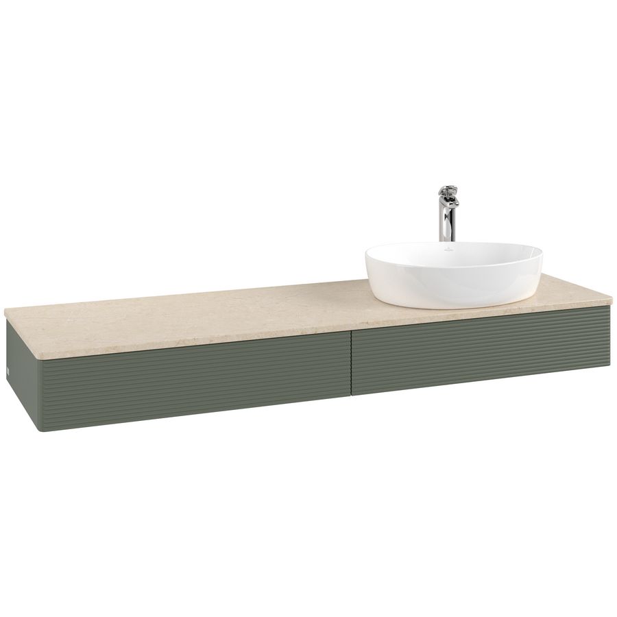 Wastafelonderkast Antao 1600x190x500mm L.Green Matt Lacquer K16153HL