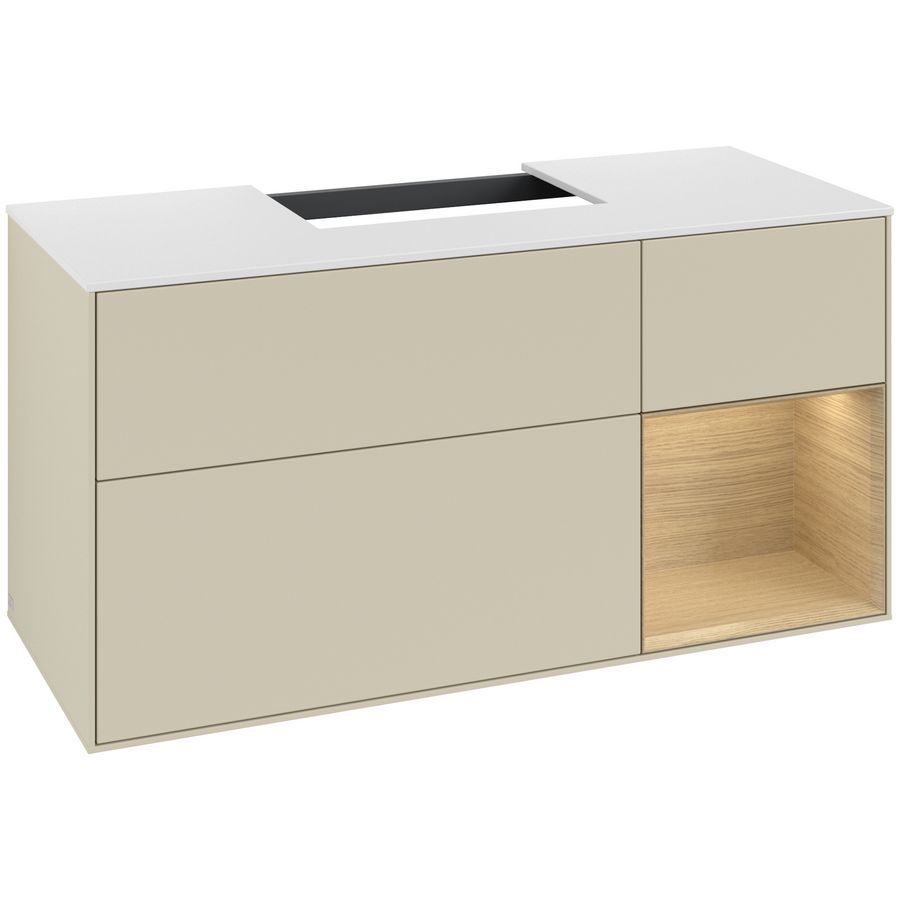 Wastafelonderkast Finion 1200x603x501mm S.Grey Matt Lacquer F171PCHJ